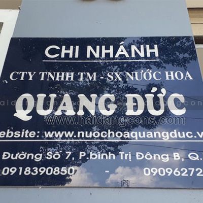 Chủ đầu tư: CÔNG TY TNHH TM-SN NƯỚC HOA QUANG ĐỨC
