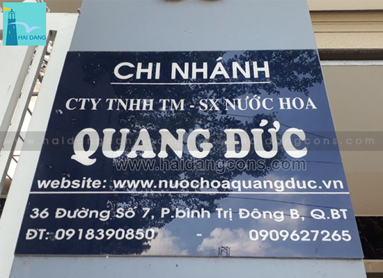 Chủ đầu tư: CÔNG TY TNHH TM-SN NƯỚC HOA QUANG ĐỨC